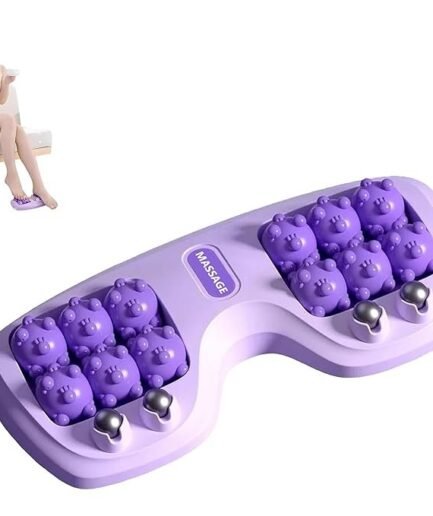 Foot Massage Roller with Acupressure Nodes | Deep Tissue Pain Relief for Heel, Arch & Sole | Stress Relief Foot Massager for Plantar Fasciitis, Home & Office Use (Purple)