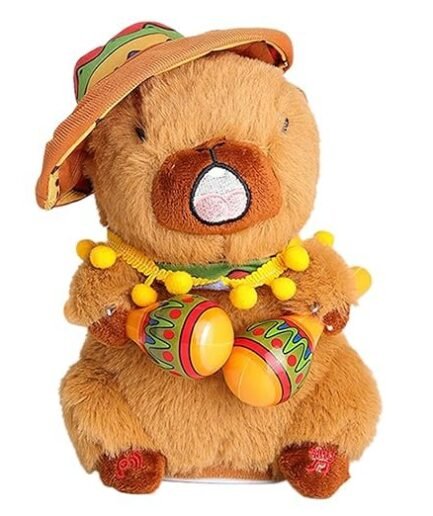 Talking Capybara Plush Toy, Interactive Dancing Stuffed Animal Mimicking Repeating What You Say, Musical Funny Toy Singing for Kids Birthday Gift
