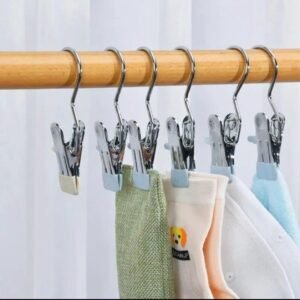 Stainless Steel Laundry Hook with Clips(Steel Laundry Hook 20 pcs)