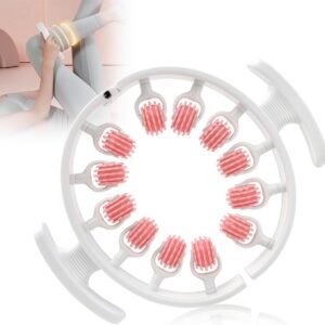 YEPZY Cellulite Massager, 360° Coverage Anti Cellulite Massager with 12 Rollers, Manual Massage Roller Anti-Cellulite Massage Devices for Legs, Glutee, Arms, Thighs & Abdomen (Pink)